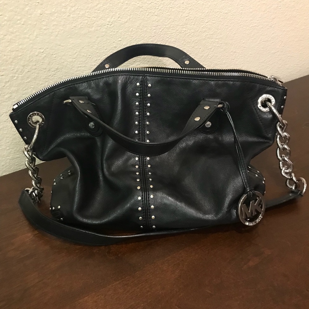 Michael Kors black leather purse